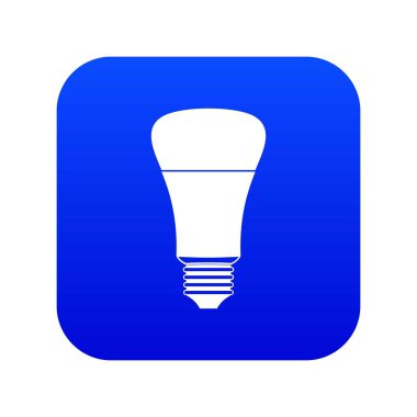LED ampul simgesi dijital mavi