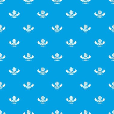 Çin doğa desen vektör kesintisiz mavi
