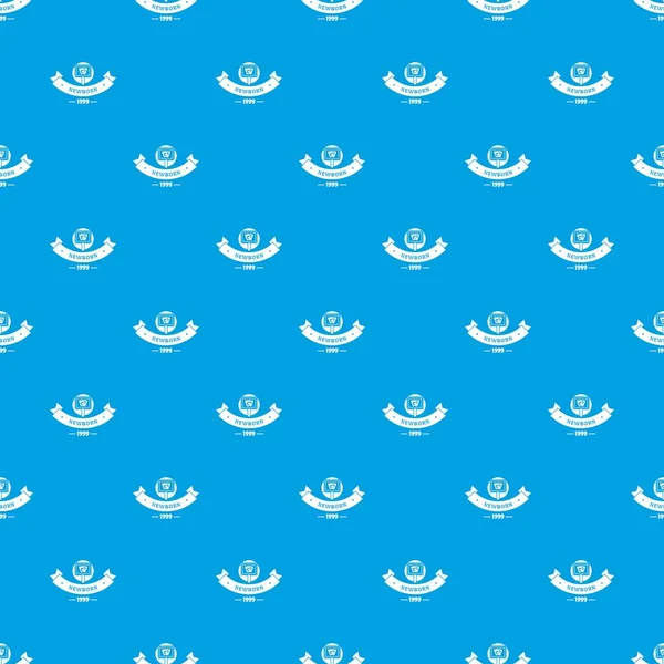 Vecteur de motif enfant nouveau-né bleu sans couture — Image vectorielle