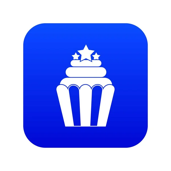 Popcorn ikon digitális kék — Stock Vector