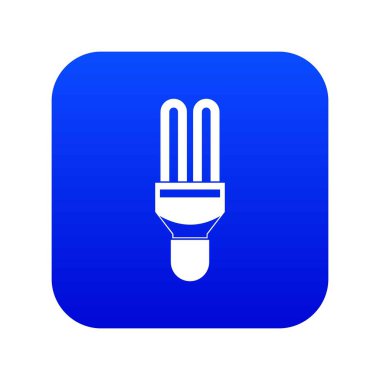 Floresan lamba simgesi dijital mavi