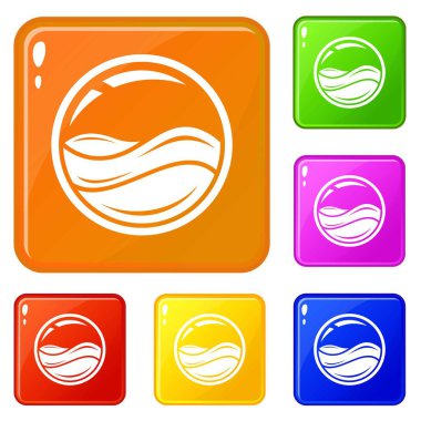 Aqua pencere simgeler vektör renk ayarla