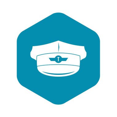 Cap taksi sürücüsü simgesini, basit tarzı