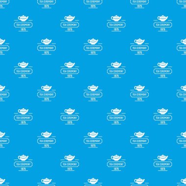 Çin çay desen vektör kesintisiz mavi