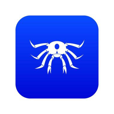 Yengeç deniz ürünleri simgesi dijital mavi