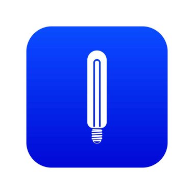 Borulu ampul simgesi dijital mavi