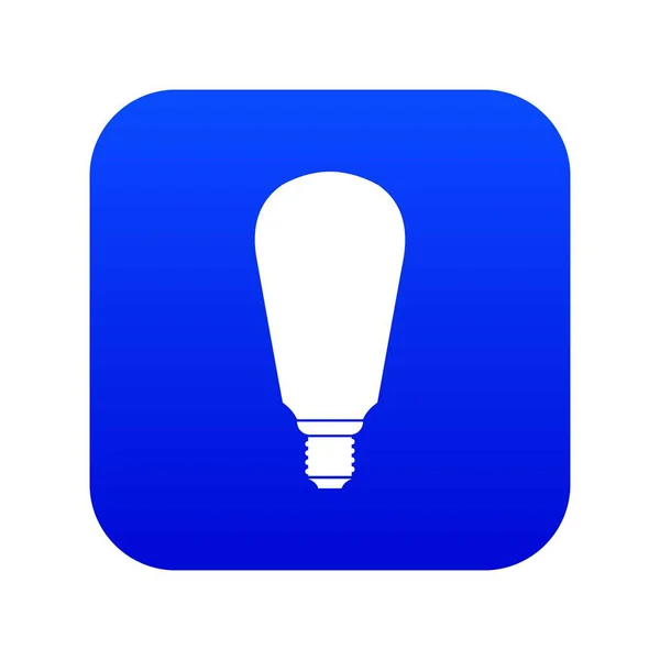 Ícone de lâmpada azul digital — Vetor de Stock