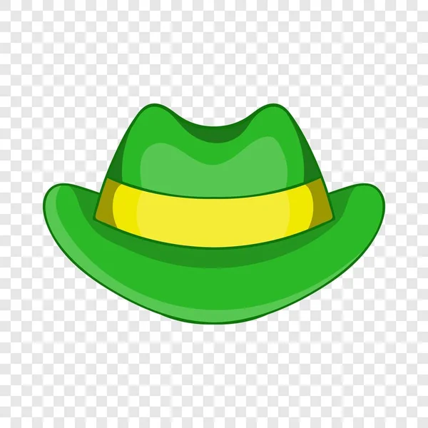 Groen hoed pictogram, cartoon stijl — Stockvector