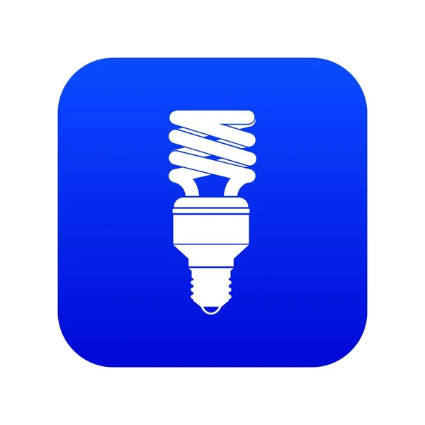 エネルギー節約電球アイコン デジタル ブルー — ストックベクタ