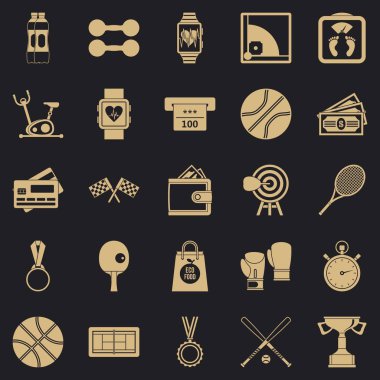 Basketbol Eğitim simgeler kümesi, basit tarzı