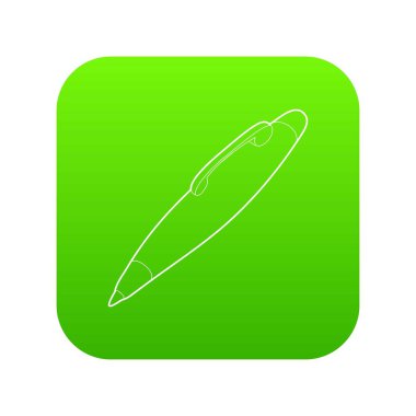 Kalem simgesi yeşil vektör
