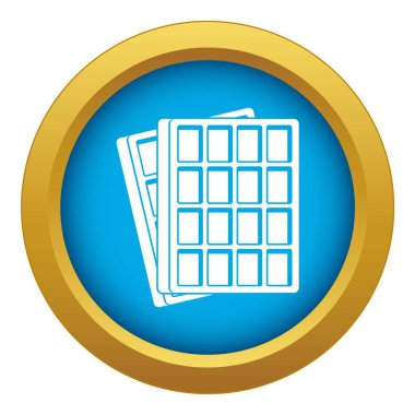 Gözleme mavi simge vektör izole