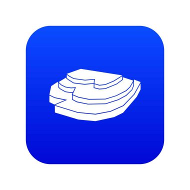 Pirinç alan simgesi dijital mavi