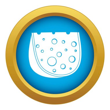 Peynir mavi simge vektör izole