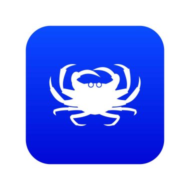 Yengeç simgesi dijital mavi