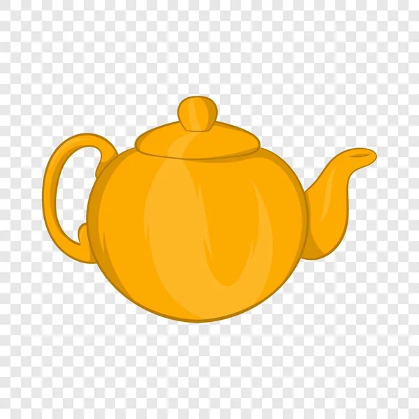 Orange teapot icon, cartoon style — Stock Vector