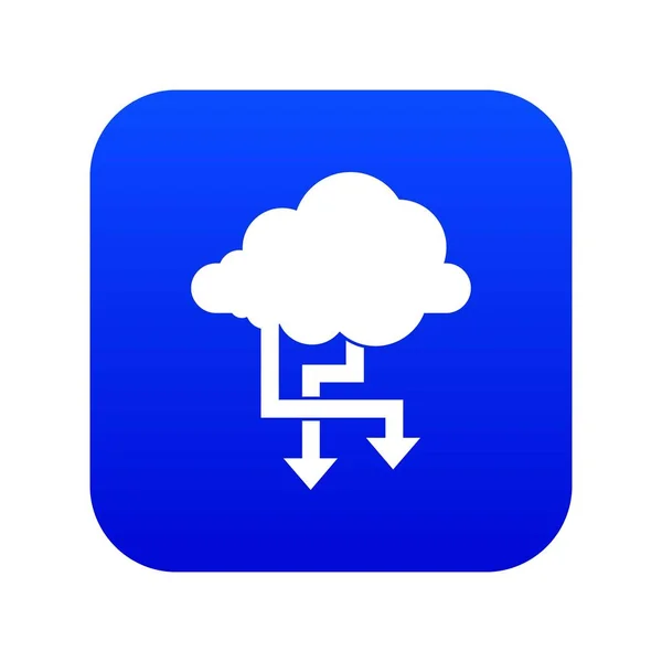 Nube y flechas icono digital azul — Archivo Imágenes Vectoriales