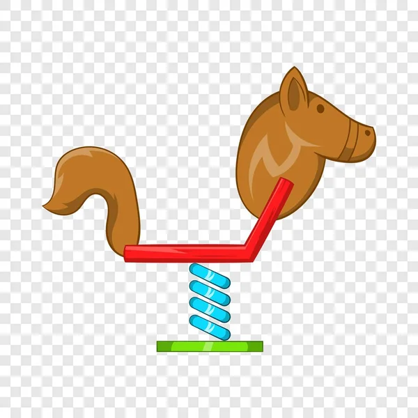 Caballo swing icono, estilo de dibujos animados — Vector de stock