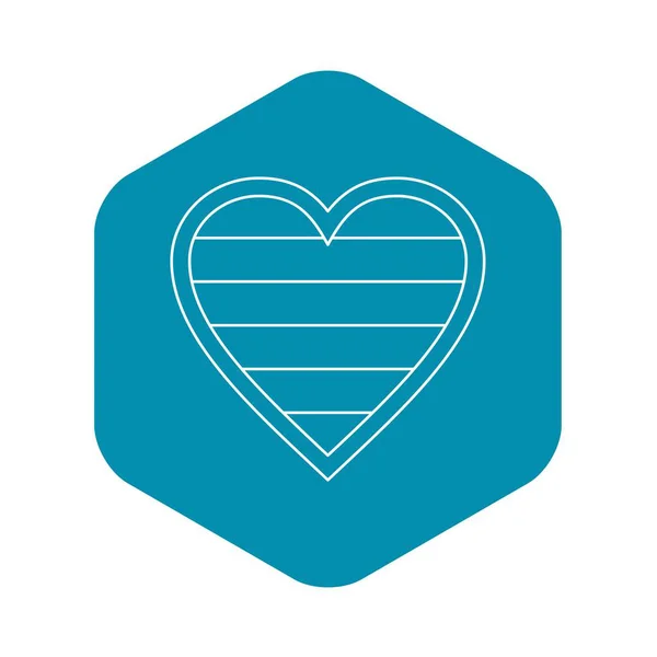 Lgbt ikony srdce, styl osnovy — Stockový vektor
