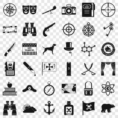 Dürbün Icons set, basit tarzı