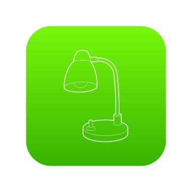 Masa lambası yeşil simge vektör