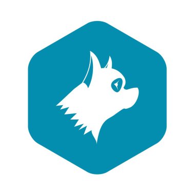 Pinscher köpek simgesi, basit tarzı