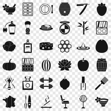 Kozmetik ürün Icons set, basit tarzı