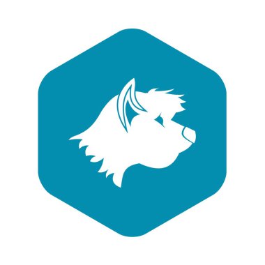 Terrier köpek simgesi, basit tarzı