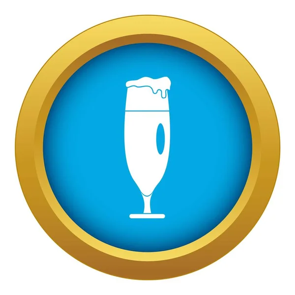 Bier glas icoon blauw vector geïsoleerd — Stockvector