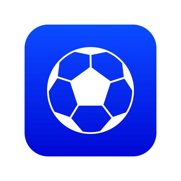 サッカー ボールのアイコン デジタル ブルー — ストックベクタ