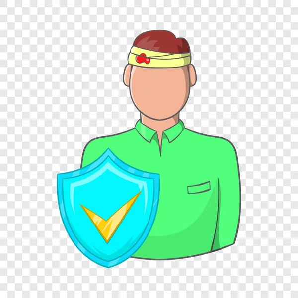 Accident insurance icon, cartoon style