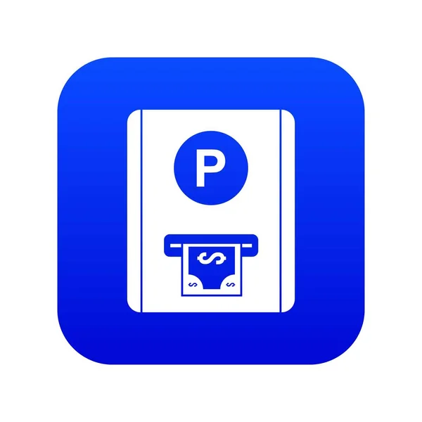 Icono de tarifa de estacionamiento azul digital — Archivo Imágenes Vectoriales