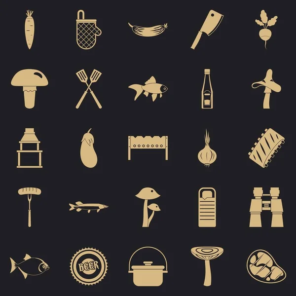 Picker Icons Set, einfacher Stil — Stockvektor