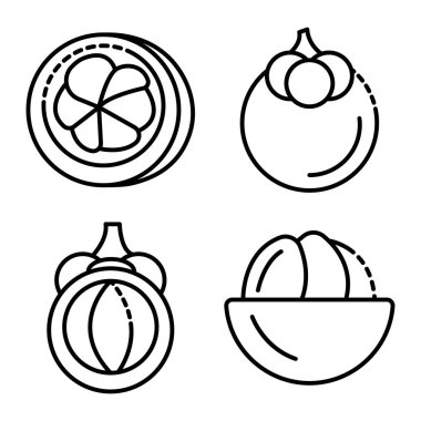 Mangosteen Icons set, anahat stili