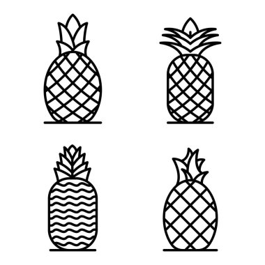 Ananas Icons set, anahat stili