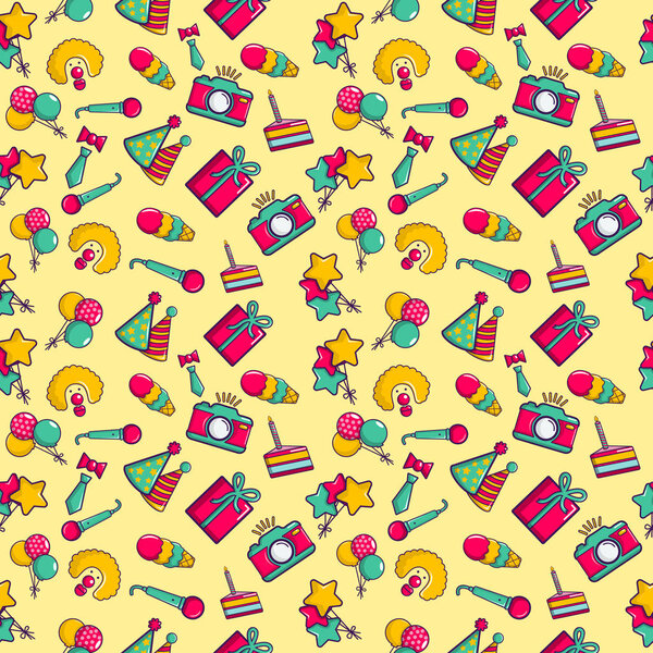 Клоунери узор безшипный, в стиле мультфильма
