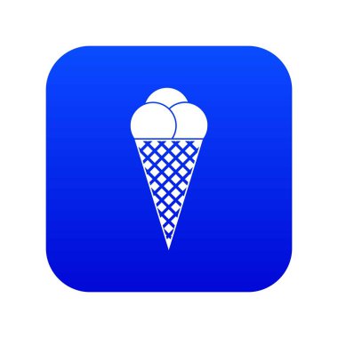 Dondurma simgesi dijital mavi