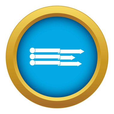 Infographic okları mavi simge vektör izole