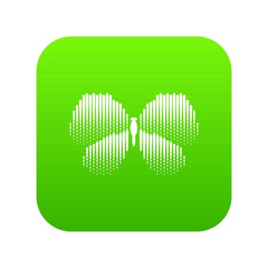 Soyut kelebek yeşil simge vektör