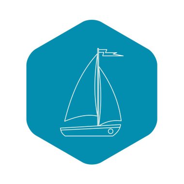 Tekne simgesi, anahat stili