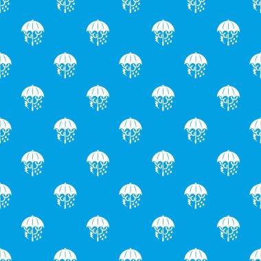 Fırtına şemsiye desen vektör kesintisiz mavi