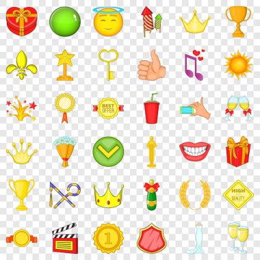 Başarı Icons set, karikatür tarzı