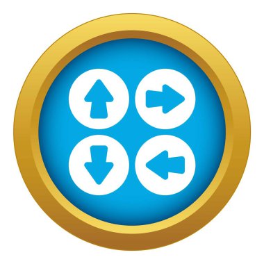 Ok izole mavi simge vektör ayarla