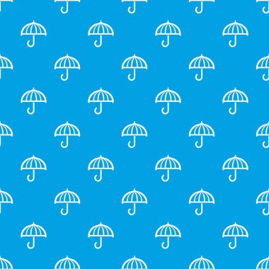 Çizim şemsiye desen vektör kesintisiz mavi