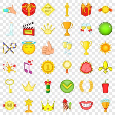 Ödülü Icons set, karikatür tarzı