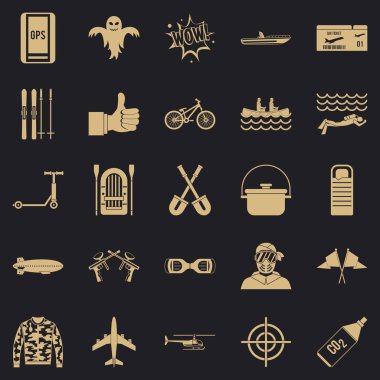 Basit tarzı otel simgeler kümesi boş