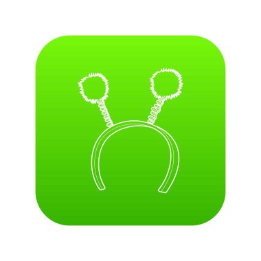 Kulakları yeşil simge vektör ile kafa bandı