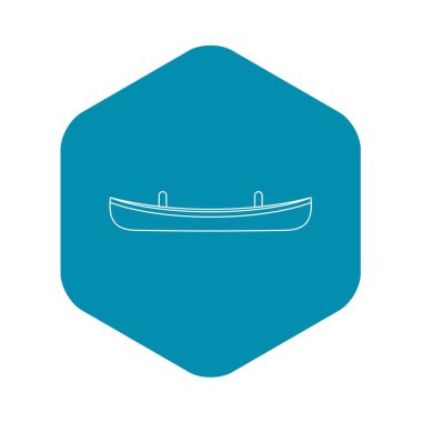 Küçük tekne simgesi, anahat stili