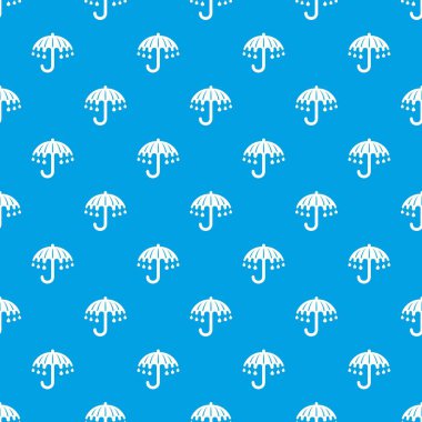 Islak şemsiye desen vektör kesintisiz mavi