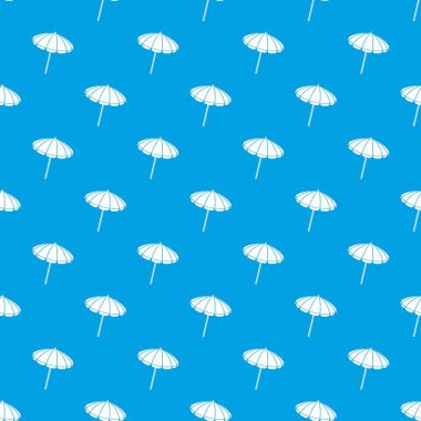 Plaj şemsiye desen vektör kesintisiz mavi